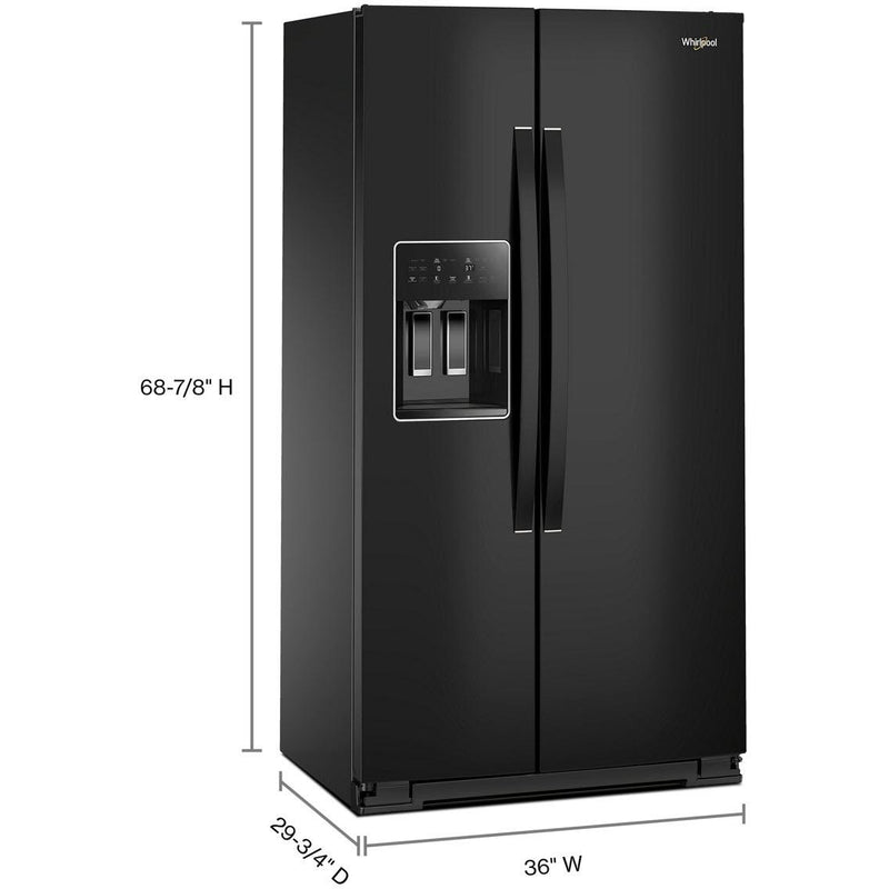 Whirlpool Réfrigérateur côte - à - côte de 36 pouces, 21 pi. cu. avec distributeur d'eau et de glace WRSC5536RV - Germain Larivière