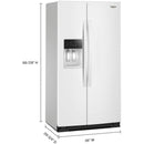 Whirlpool Réfrigérateur côte - à - côte de 36 pouces, 21 pi. cu. avec distributeur d'eau et de glace WRSC5536RW - Germain Larivière