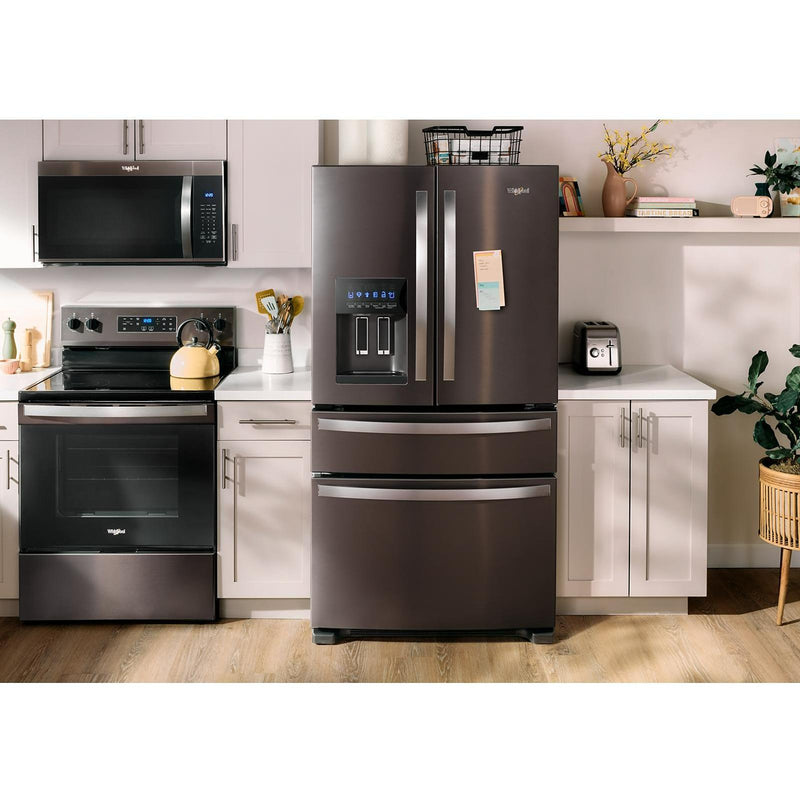 Whirlpool Réfrigérateur quatre portes avec porte à deux battants de 36 po avec distributeur externe WRMF3636RV - Germain Larivière