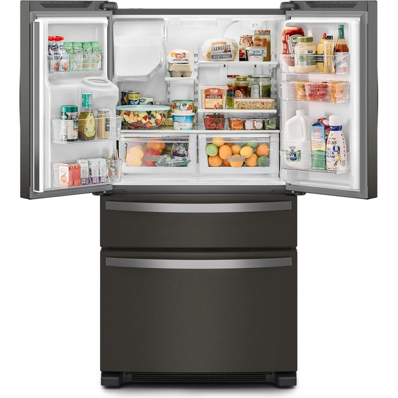 Whirlpool Réfrigérateur quatre portes avec porte à deux battants de 36 po avec distributeur externe WRMF3636RV - Germain Larivière