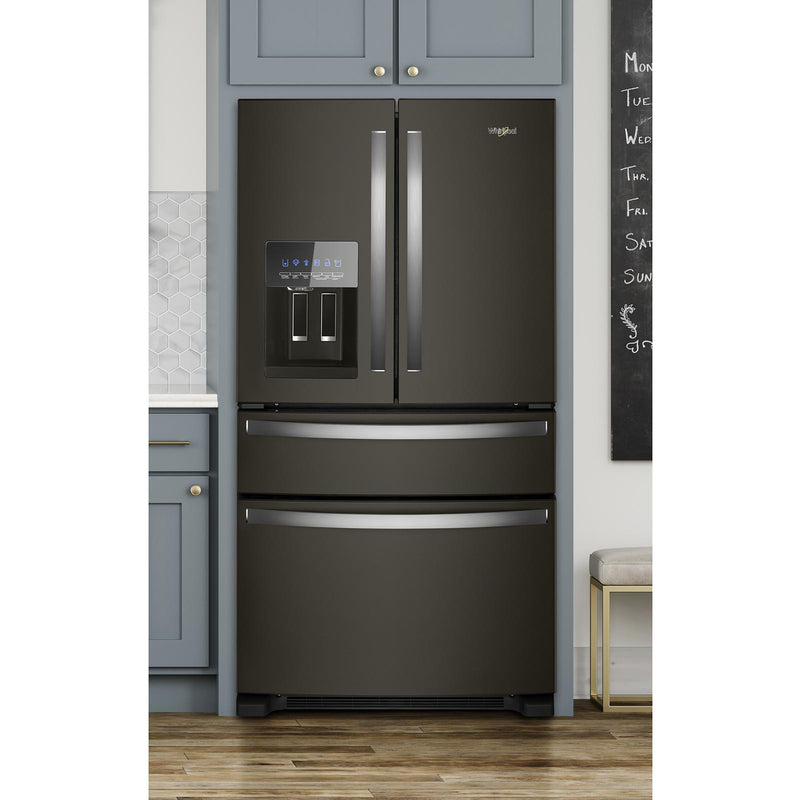 Whirlpool Réfrigérateur quatre portes avec porte à deux battants de 36 po avec distributeur externe WRMF3636RV - Germain Larivière