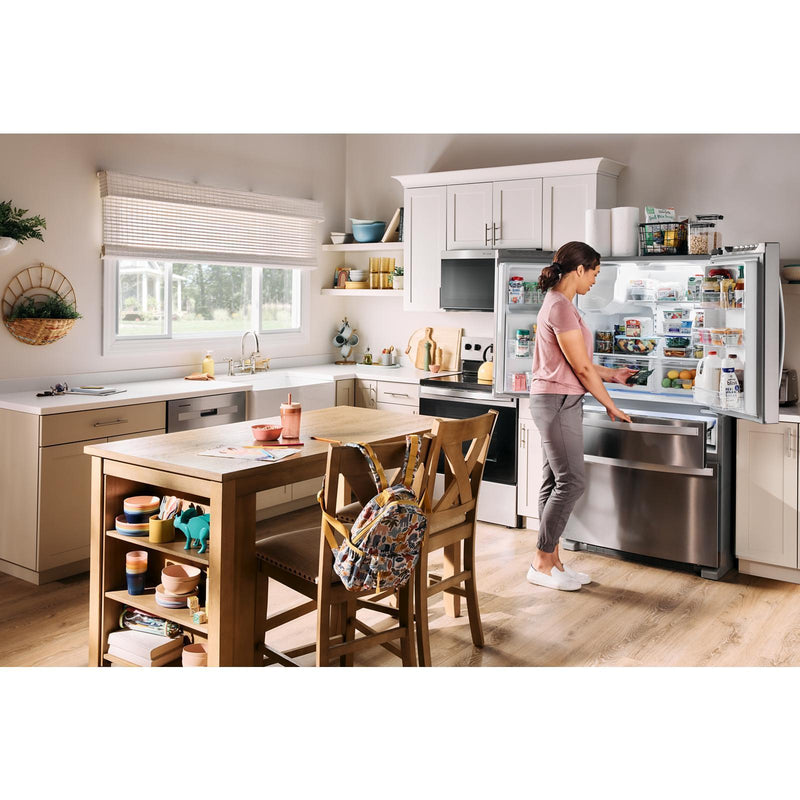 Whirlpool Réfrigérateur quatre portes avec porte à deux battants de 36 po avec distributeur externe WRMF3636RZ - Germain Larivière