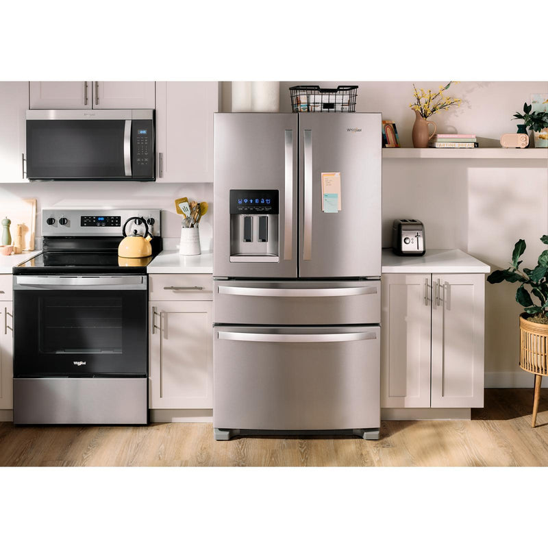 Whirlpool Réfrigérateur quatre portes avec porte à deux battants de 36 po avec distributeur externe WRMF3636RZ - Germain Larivière