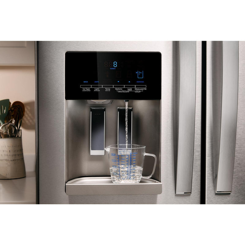 Whirlpool Réfrigérateur quatre portes avec porte à deux battants de 36 po avec distributeur externe WRMF3636RZ - Germain Larivière