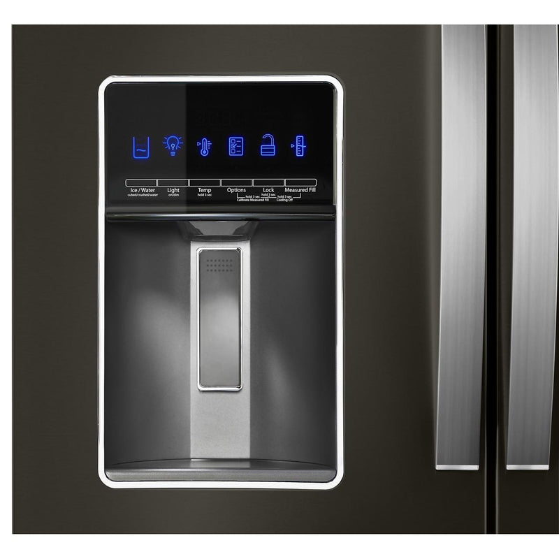 Whirlpool Réfrigérateur quatre portes avec porte à deux battants de 36 pouces, 26,2 pi. cu. avec distributeur d'eau et de glaçons externe WRMF7736PV - Germain Larivière