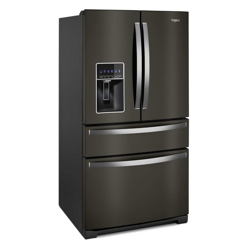 Whirlpool Réfrigérateur quatre portes avec porte à deux battants de 36 pouces, 26,2 pi. cu. avec distributeur d'eau et de glaçons externe WRMF7736PV - Germain Larivière