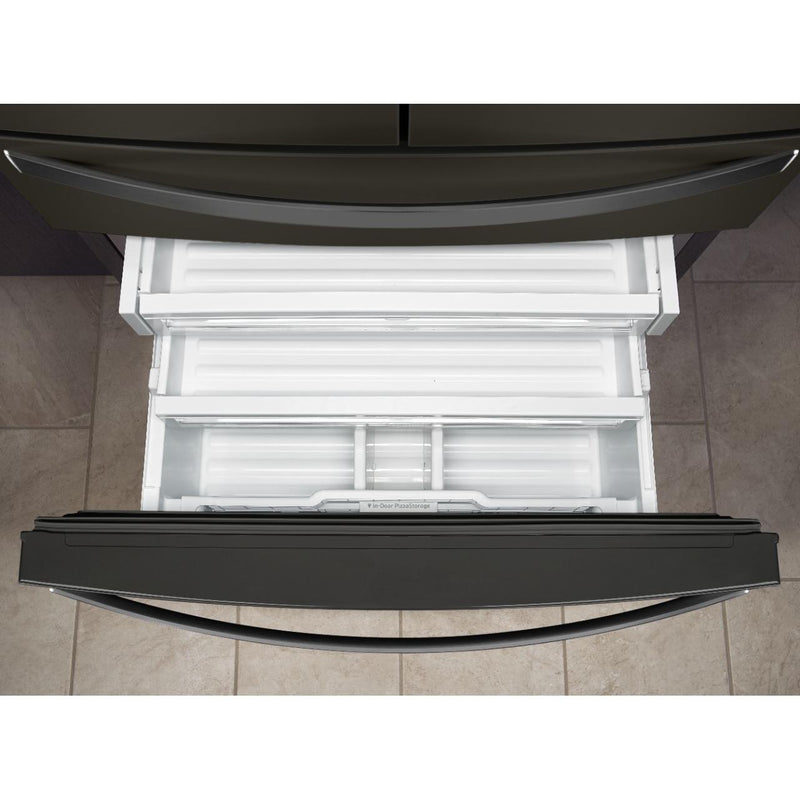 Whirlpool Réfrigérateur quatre portes avec porte à deux battants de 36 pouces, 26,2 pi. cu. avec distributeur d'eau et de glaçons externe WRMF7736PV - Germain Larivière