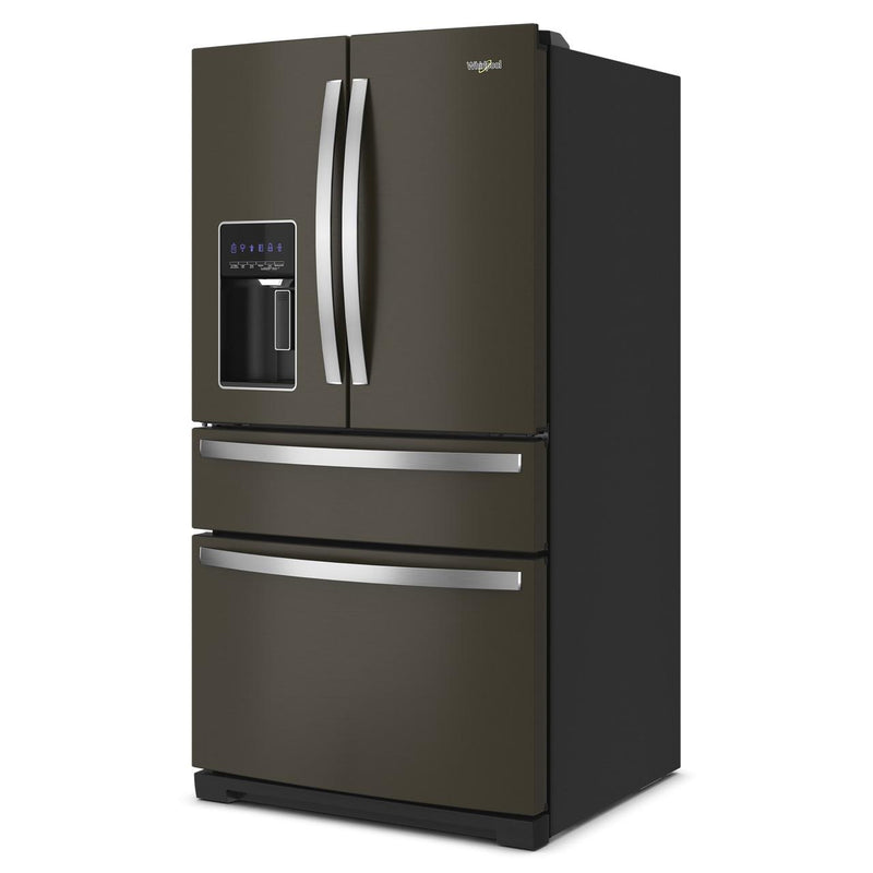 Whirlpool Réfrigérateur quatre portes avec porte à deux battants de 36 pouces, 26,2 pi. cu. avec distributeur d'eau et de glaçons externe WRMF7736PV - Germain Larivière