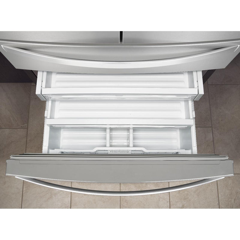 Whirlpool Réfrigérateur quatre portes avec porte à deux battants de 36 pouces, 26,2 pi. cu. avec distributeur d'eau et de glaçons externe WRMF7736PZ - Germain Larivière