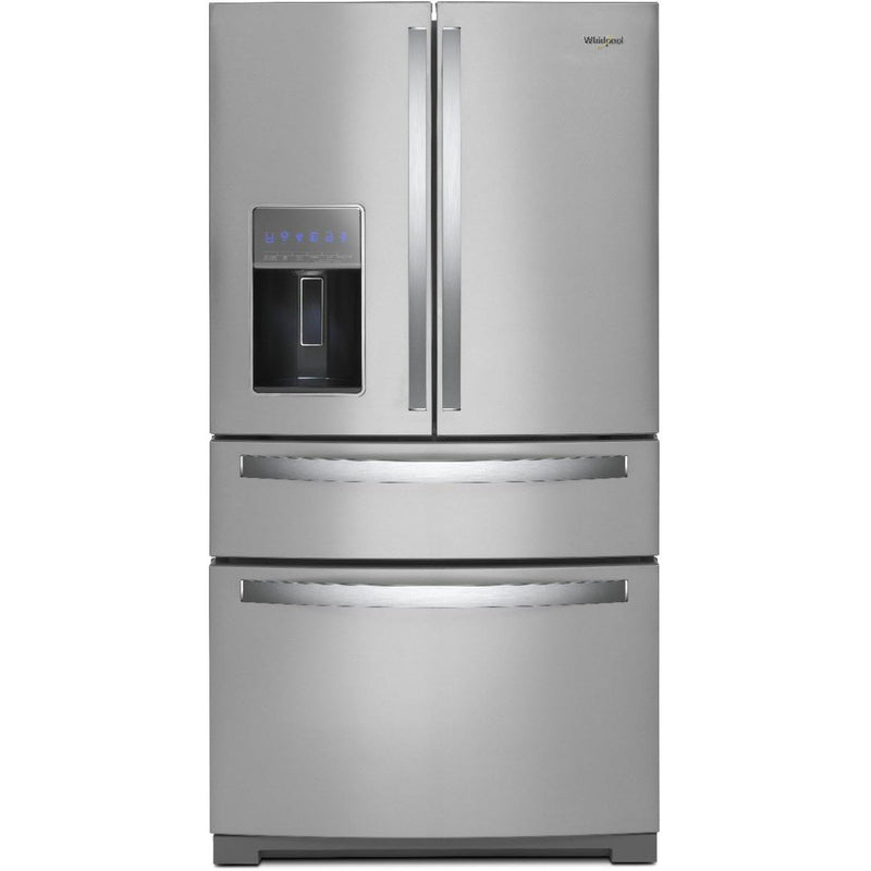 Whirlpool Réfrigérateur quatre portes avec porte à deux battants de 36 pouces, 26,2 pi. cu. avec distributeur d'eau et de glaçons externe WRMF7736PZ - Germain Larivière