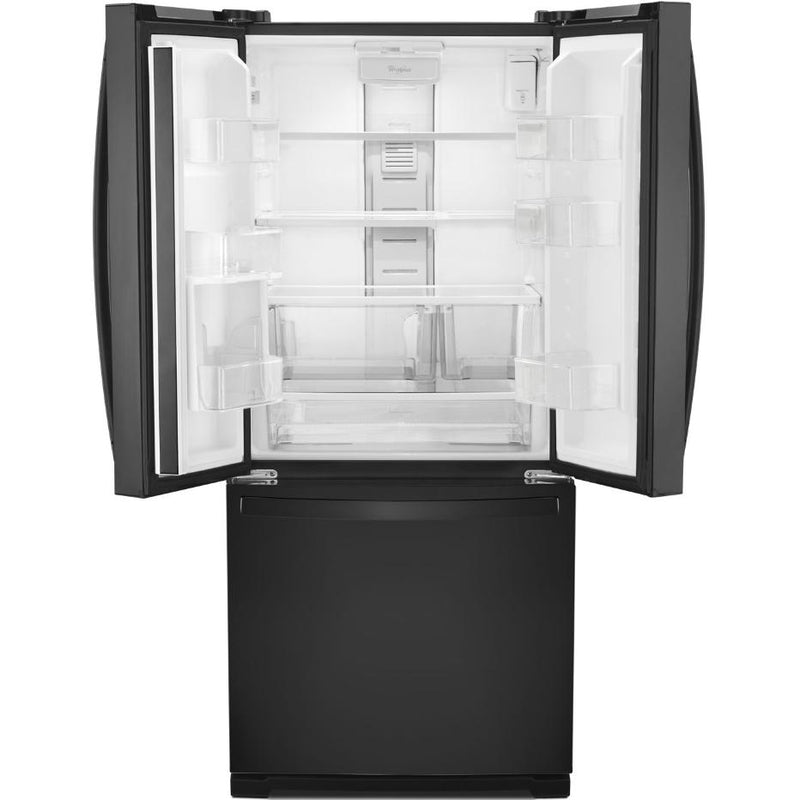Whirlpool Réfrigérateur trois portes avec porte à deux battants amovible de 30 po, 19,7 pi. cu. avec distributeur externe d'eau avec filtration EveryDrop® WRF560SEHB - Germain Larivière