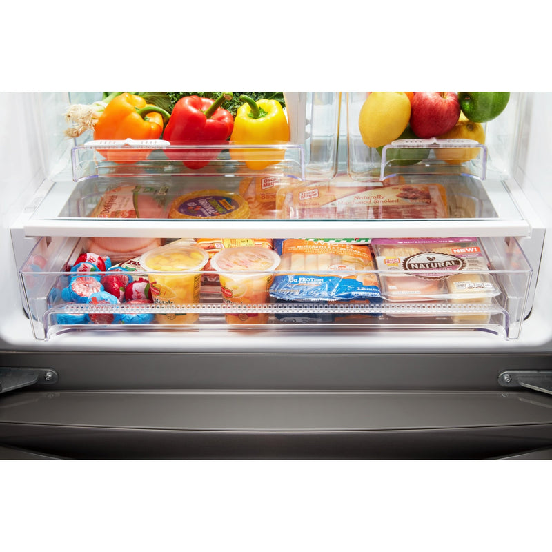 Whirlpool Réfrigérateur trois portes avec porte à deux battants amovible de 30 po, 19,7 pi. cu. avec distributeur externe d'eau avec filtration EveryDrop® WRF560SEHV - Germain Larivière