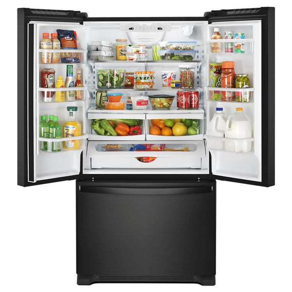 Whirlpool Réfrigérateur trois portes avec porte à deux battants amovible de 33 pouces, 22,1 pi. cu. avec machine à glaçons WRFF5333PB - Germain Larivière