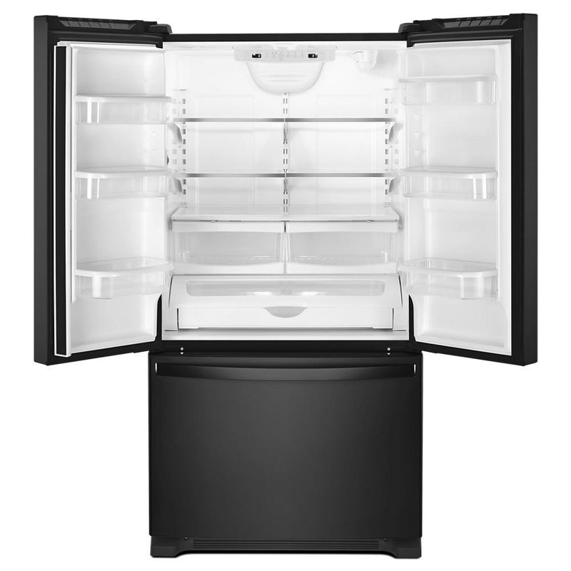 Whirlpool Réfrigérateur trois portes avec porte à deux battants amovible de 33 pouces, 22,1 pi. cu. avec machine à glaçons WRFF5333PB - Germain Larivière