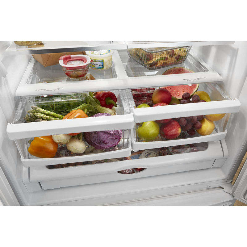 Whirlpool Réfrigérateur trois portes avec porte à deux battants amovible de 33 pouces, 22,1 pi. cu. avec machine à glaçons WRFF5333PV - Germain Larivière