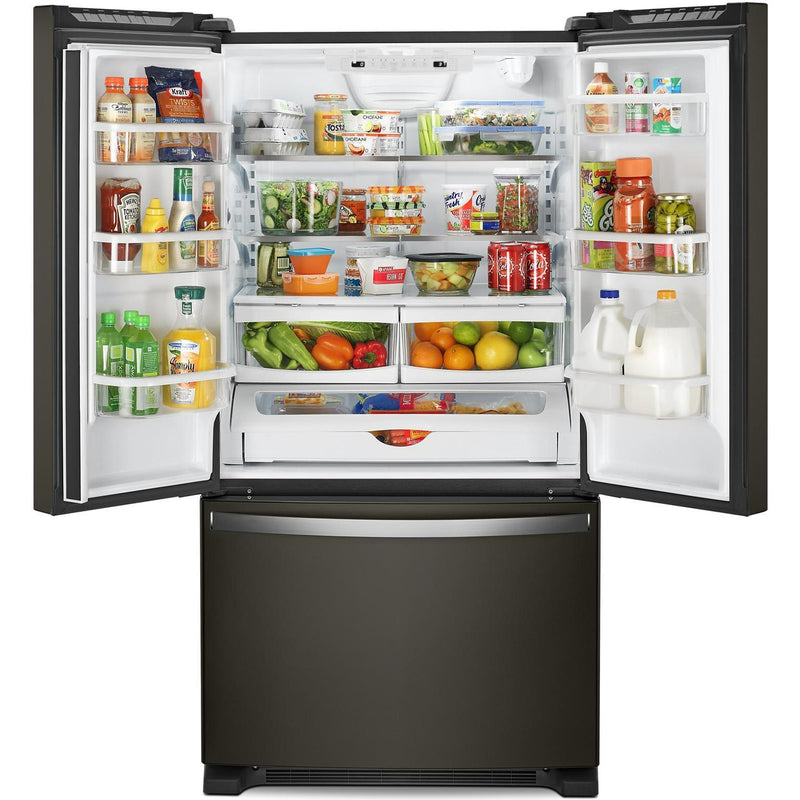Whirlpool Réfrigérateur trois portes avec porte à deux battants amovible de 33 pouces, 22,1 pi. cu. avec machine à glaçons WRFF5333PV - Germain Larivière