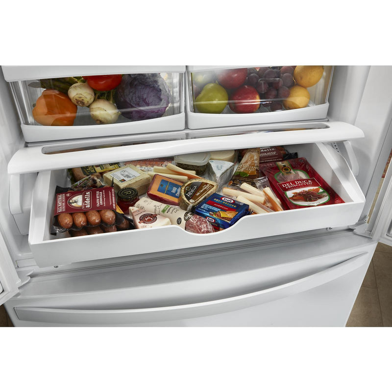Whirlpool Réfrigérateur trois portes avec porte à deux battants amovible de 33 pouces, 22,1 pi. cu. avec machine à glaçons WRFF5333PV - Germain Larivière