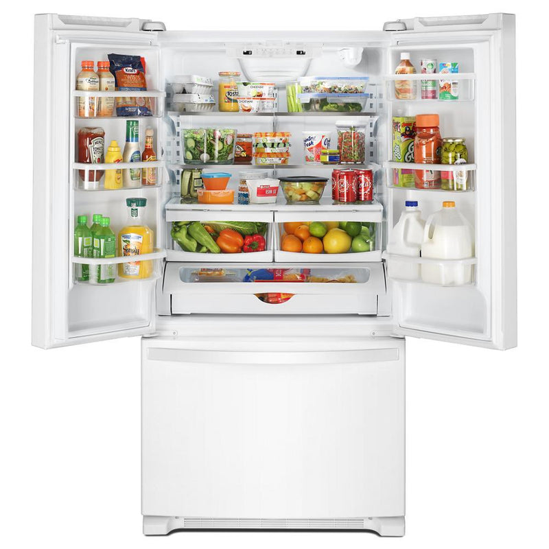 Whirlpool Réfrigérateur trois portes avec porte à deux battants amovible de 33 pouces, 22,1 pi. cu. avec machine à glaçons WRFF5333PW - Germain Larivière