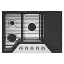 Whirlpool Table de cuisson à gaz encastrée de 30 pouces avec grille 2 - en - 1 et plaque chauffante WCGK7530PS - Germain Larivière