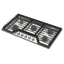 Whirlpool Table de cuisson à gaz encastrée de 36 pouces avec des grilles en fonte EZ - 2 - Lift™ WCGK7036PS - Germain Larivière