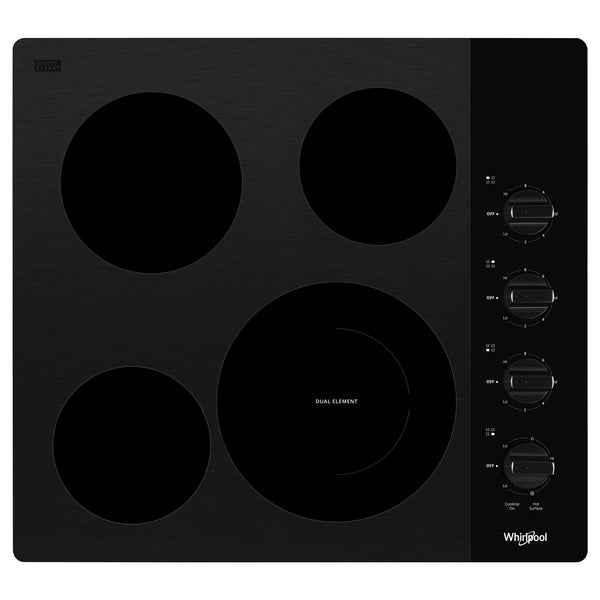 Whirlpool Table de cuisson encastrée électrique de 24 po avec élément FlexHeat™ WCE55US4HB - Germain Larivière