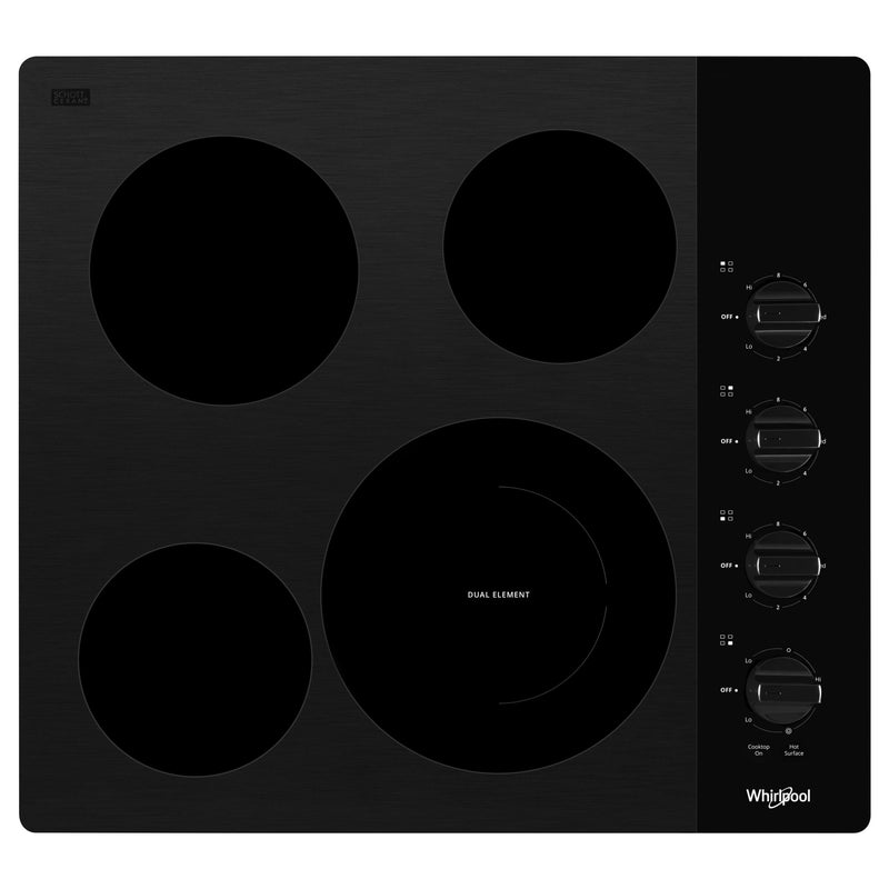 Whirlpool Table de cuisson encastrée électrique de 24 po avec élément FlexHeat™ WCE55US4HB - Germain Larivière