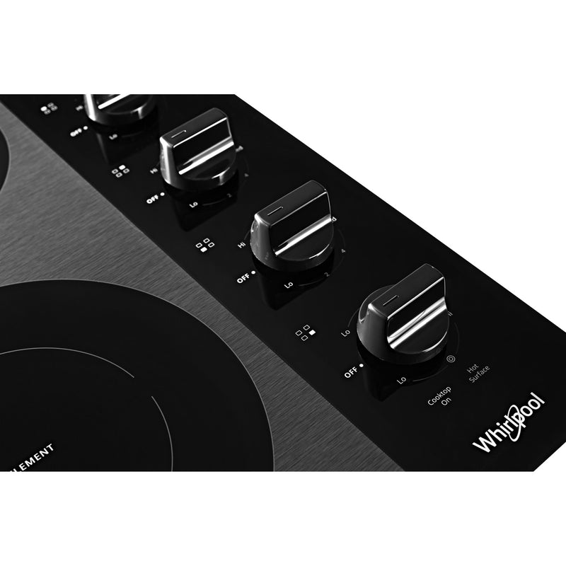 Whirlpool Table de cuisson encastrée électrique de 24 po avec élément FlexHeat™ WCE55US4HB - Germain Larivière