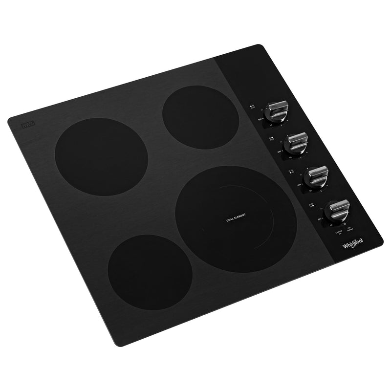 Whirlpool Table de cuisson encastrée électrique de 24 po avec élément FlexHeat™ WCE55US4HB - Germain Larivière