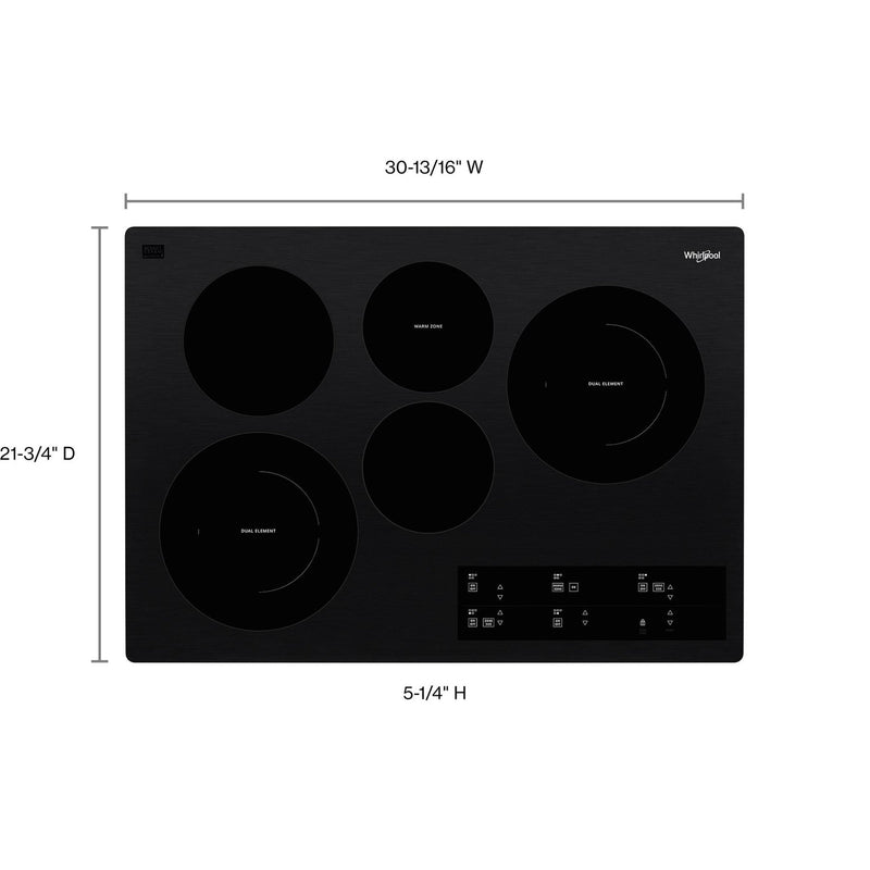 Whirlpool Table de cuisson encastrée électrique de 30 po. avec élément FlexHeat™ WCE97US0KB - Germain Larivière
