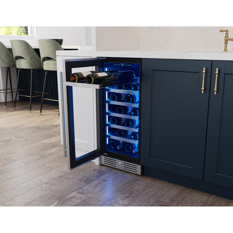 Zephyr Refroidisseur à vin de 27 bouteilles avec serrure à clef PRW15C01CG - Germain Larivière