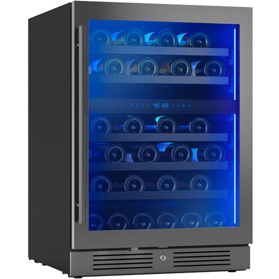 Zephyr Refroidisseur à vin Presrv™ de 45 bouteilles à zone double PRW24C02CBSG - Germain Larivière
