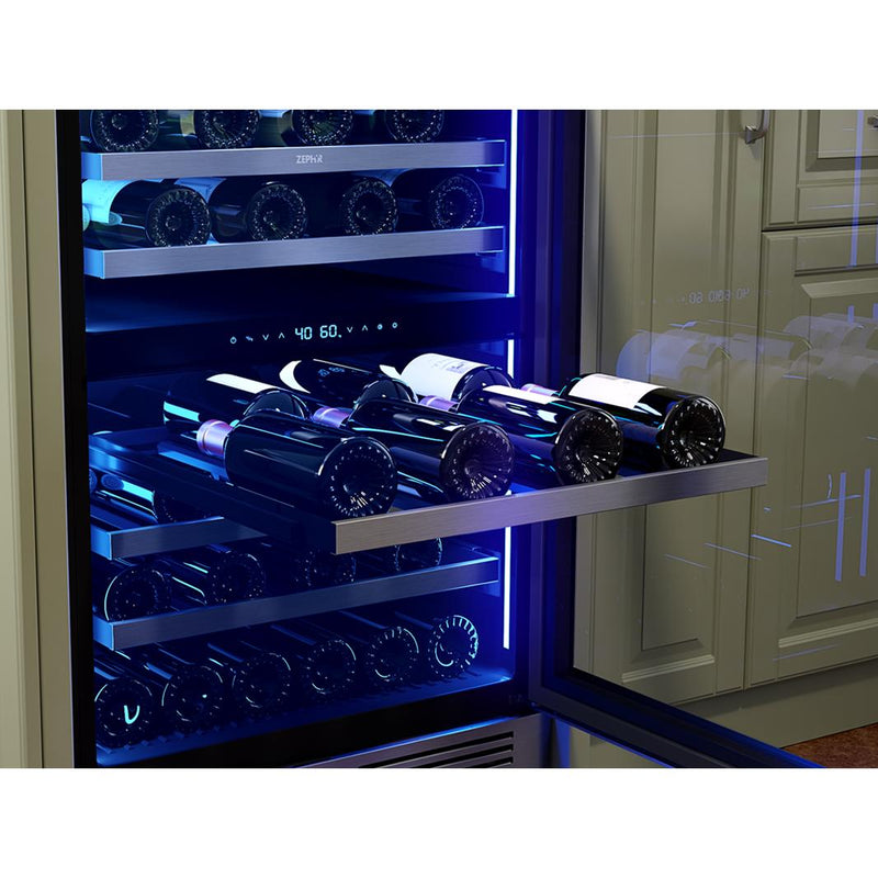 Zephyr Refroidisseur à vin Presrv™ de 45 bouteilles à zone double PRW24C02CG - Germain Larivière