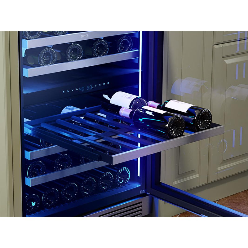 Zephyr Refroidisseur à vin Presrv™ de 45 bouteilles à zone double PRW24C02CG - Germain Larivière
